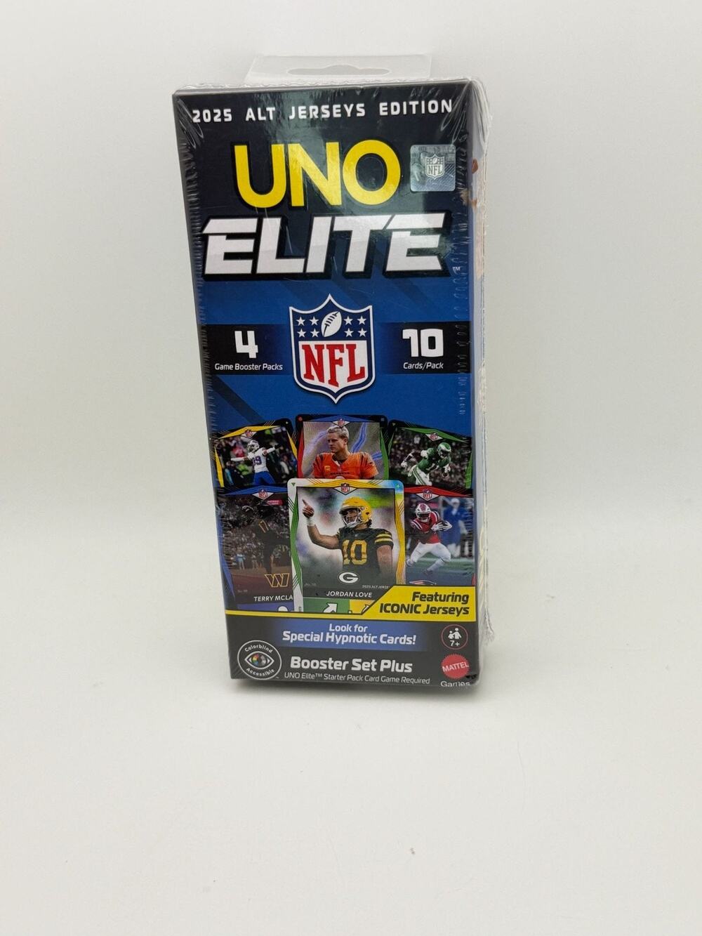 UNO Elite NFL 2025 Alt Jerseys Edition Booster Set Plus Featuring Iconic Jerseys